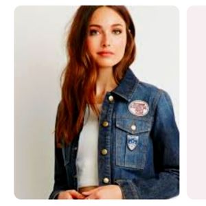 Life in Progress Denim Cropped Jacket.